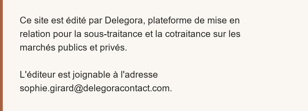 Encart d'identification de l'éditeur du site